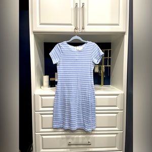 Sail to sable STS preppy light blue white strip dress S  like new